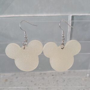 White Mouse-Shaped Earrings